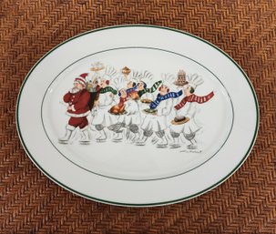 Guy Buffet 16 X 12 Skating Chefs Serving Platter Made In Germany Excellent Condition/ Great Holiday Gift BF