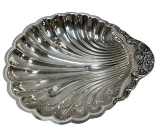 Large English Silver Plate Shell Dish MB