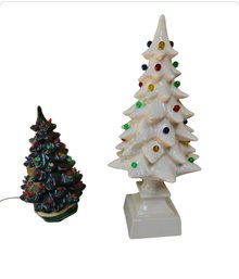 Vintage 1970's Ceramic Christmas Trees