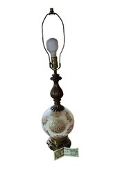 Gilt Floral Glass And Brass Lamp **THIS ITEM IS OFF SITE** PICK UP BY APPOINTMENT ONLY**GLEN COVE