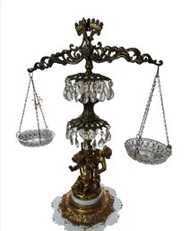 Crystal And Brass Scales Of Justice
