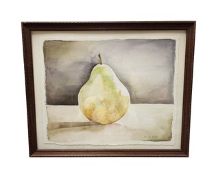 RS Signed Pear Watercolor - Locust Valley Pick Up