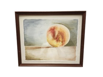 RS Signed Peach Watercolor - Locust Valley Pick Up
