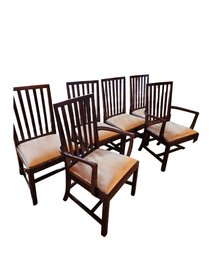 JK Hickory Chair Mahogany Slat Back Dining Chairs Set Of 6 **PICK UP SUNDAY 2/25 IN SYOSSET** BETWEEN 12:30PM