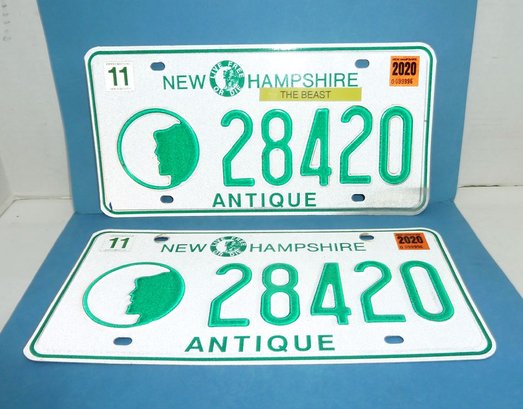 NH License Plate For Antique Car