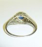 14K White Gold Ring, Blue Sapphire
