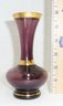 Vintage Bohemian Glass, Amethyst Vase