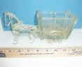 Glass Horese  Cart Candy Dish