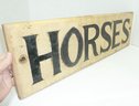 Vintage Wood Painted HORSES Sign
