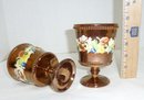 Antique Copper Luster Chalice, Goblets