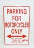 Metal Motorcycle Sign