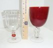 Vintage Ruby Glass LOT, Bowl, Goblets