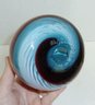 Art Glass Spiral Vase SIGNED