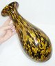 Murano Gold Stone Art Glass Vase