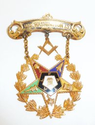 Masonic Pin Mkd 10K, Fraternal Jewelry