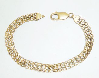 14K Chain Mesh Bracelet 5.7 Grams