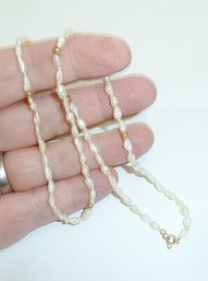Genuine Pearl Necklace 14k Clasp