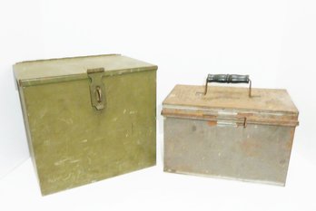 2 Vintage Metal Boxes