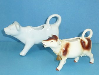 Vintage Cow Creamers PAIR, 1 Goebel
