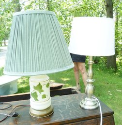 2 Table Lamps, Shades