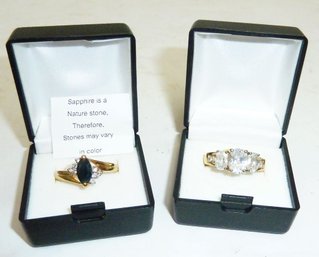 2 Ladies Rings With Boxes SIZE 9