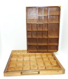 Type Tray PAIR, Miniature Shelf Displays