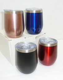 4 Colored Stainless Sip Mugs