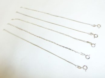 5 Sterling Chain Bracelets