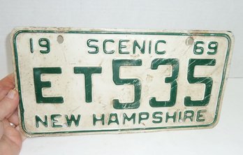 1969 NH License Plate ET535