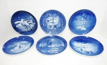 6 Blue Denmark Plates, 2 Georg Jensen