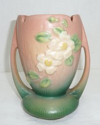 Vintage Roseville Vase, White Rose