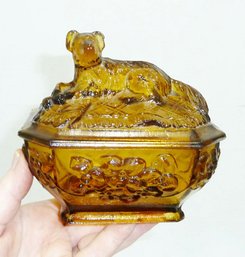Vallerysthal Signed Covered Dog Dish