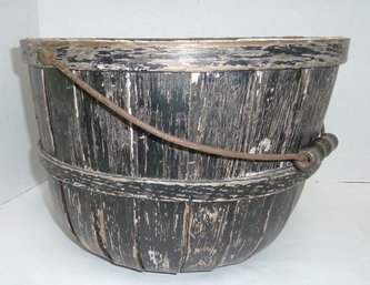Antique Wood Apple Basket