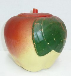 Vintage Apple Pottery Cookie Jar