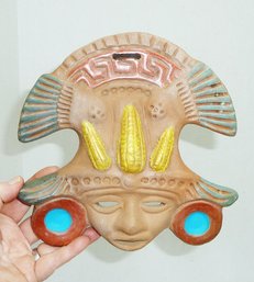 Vintage Aztec Redware Mask