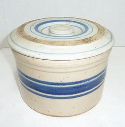 Salt Glazed Blue Band Crock