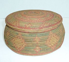 Native American Basket With Cover  (A)