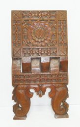 Vintage Wood Carved Book Stand, Bible Stand