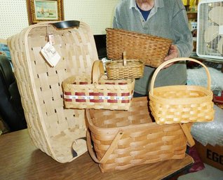 Vintage Basket LOT, 2 Are Large Baskets