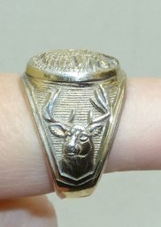 North Am Hunting Club Ring Marked STER