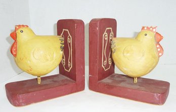 Chick And Rooster Bookends
