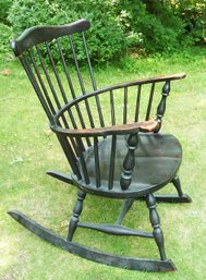 Windsor Style Black Rocking Chair