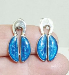 Vintage Blue Earrings 925
