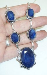 Blue Stone Necklace Lapis? Mkd 925