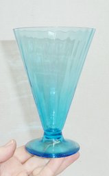 Vintage Blue Optic Pattern Vase