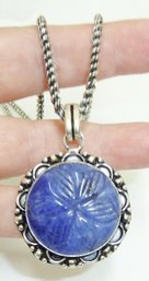 Blue Pendant Necklace Mkd 925, Chain