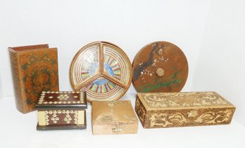 Vintage Boxes, Covered Boxes LOT