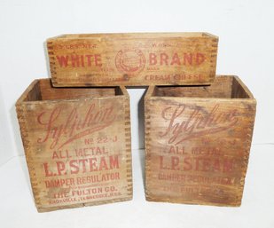 Vintage Wooden Boxes, 1 Cream Cheese