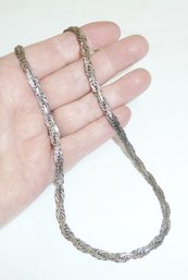 Thick Woven Braid Neck Chain Mkd 925