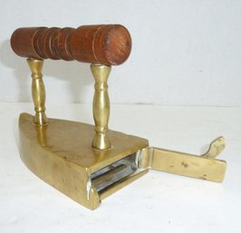 Antique Solid Brass Slug Box Sad Iron